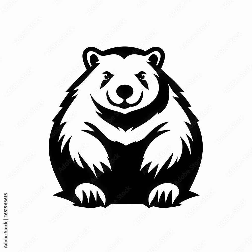 wombat logo illustration design