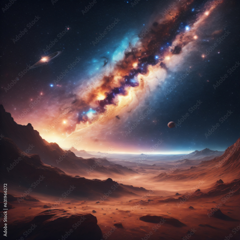 Space Background From Planet Ground