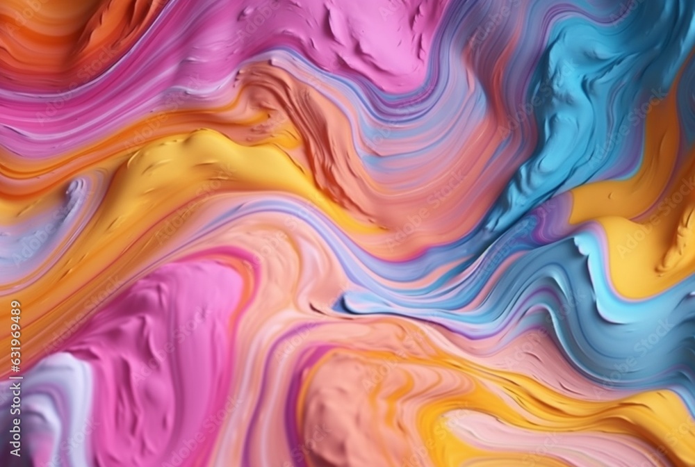 Fototapeta premium swirls of multicolore marble,liquid marble texture. generative ai