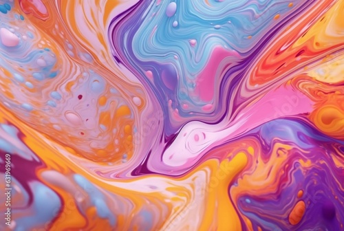 swirls of multicolore marble,liquid marble texture. generative ai © LivroomStudio