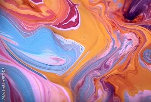 swirls of multicolore marble,liquid marble texture. generative ai
