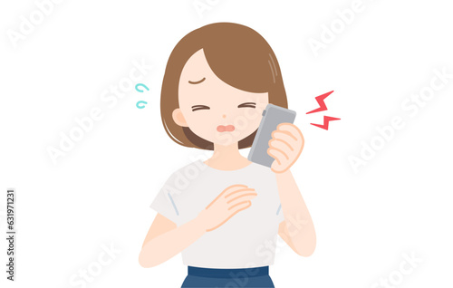 スマホで怒られる・苦情・クレームに困る女性