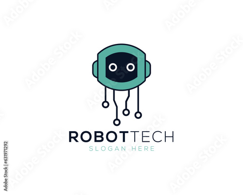 Modern Robot Tech Logo Design