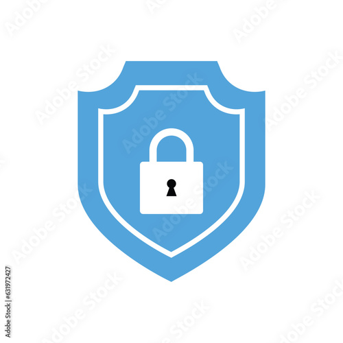 Blue shields shapes. Shields icon set, Different shields shapes. Police badge. Protect badge. modern cutted icon isolated on white background