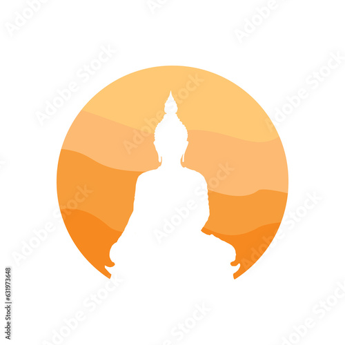 Buddhist vintage design for Vesak Day