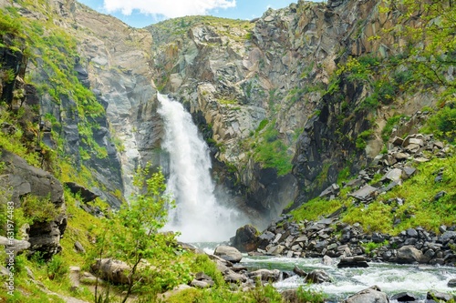 Kurkure waterfall in the Altay mountains