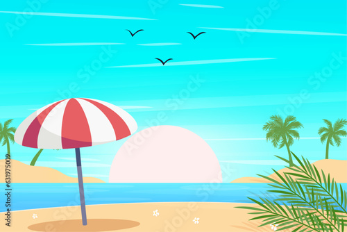 summer beach landcape background