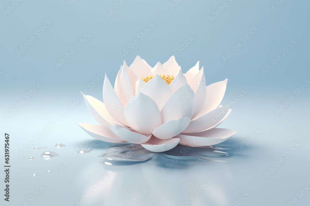 Abstract lotus flower, generative AI	
