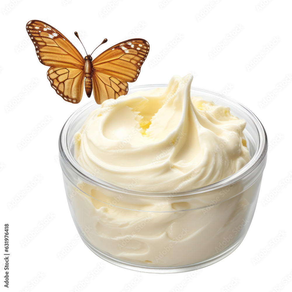 yogurt with cream isolated on transparent background cutout yogurt with cream isolated on transparent background cutout