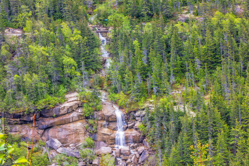 Konstfotografi Pitchfork Falls along the Klondike Highway in Skagway, Alaska
