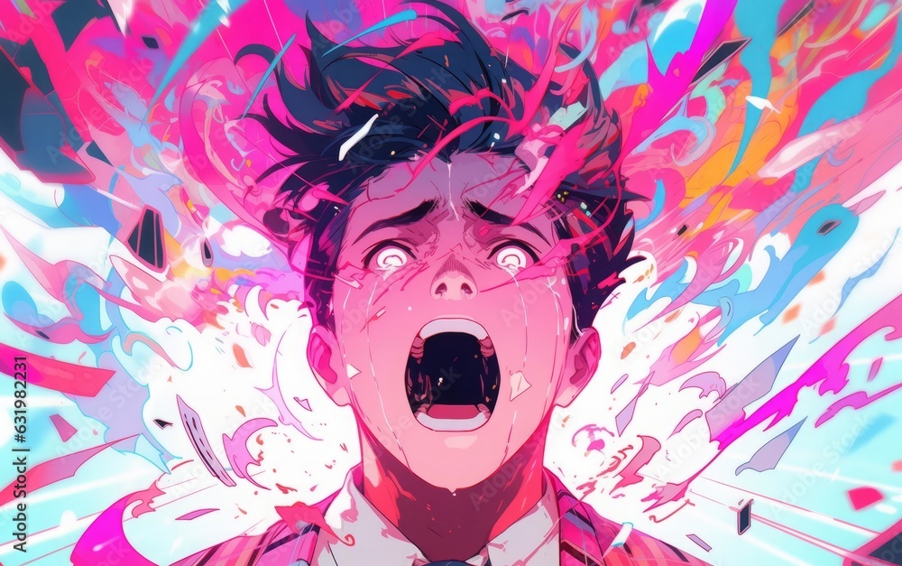Obraz premium 怯える人の画像,Generative AI AI画像