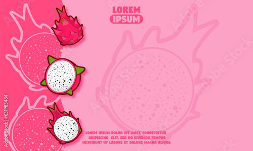 pink background with silhouette of dragon fruit icon