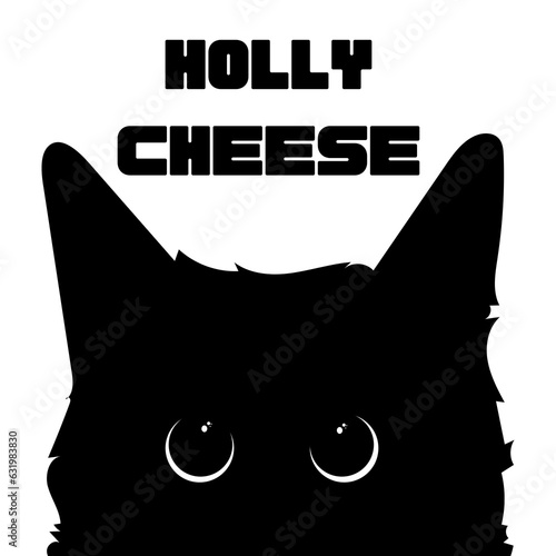 Black Cat with Text