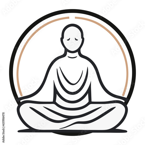 silhouette of a person in a lotus position