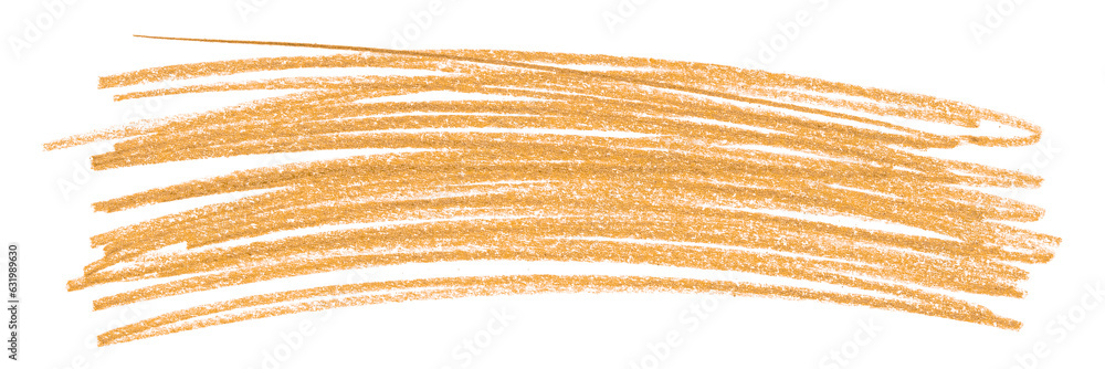 Orange pencil strokes isolated on transparent background Orange pencil strokes isolated on transparent background