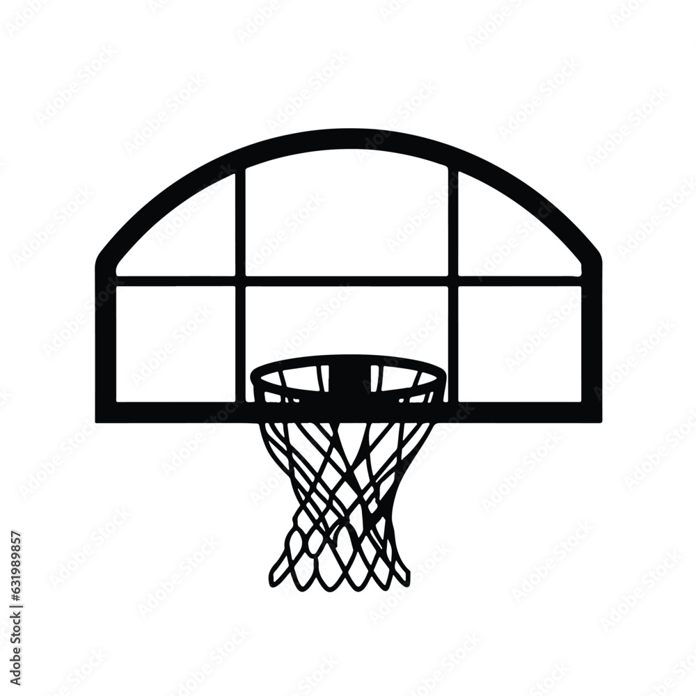 Φωτογραφία Basketball hoop and net, equipment for basket ball court