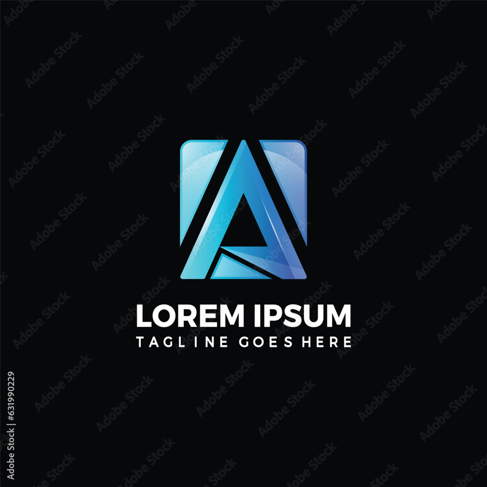 Abstract Modern A letter gradient logo template Abstract Modern A letter gradient logo template