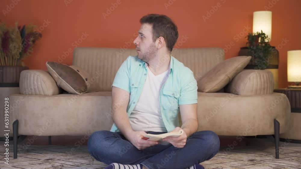 The cowardly man who thinks he hears a voice while reading a book. The cowardly man who thinks he hears a voice while reading a book.