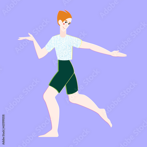 Vector illustration, children of different nationalities are dancing. Good and peace, equality. Poster, poster, advertising, social theme.