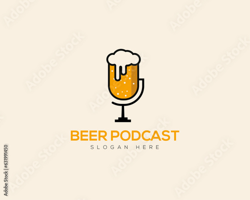 Creative Beer Podcast Logo Design