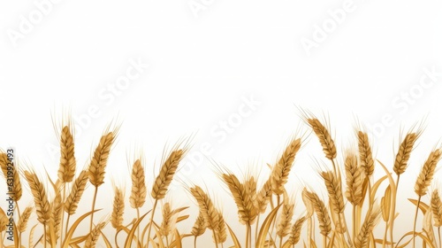 A wheat field border isolated on transparent background