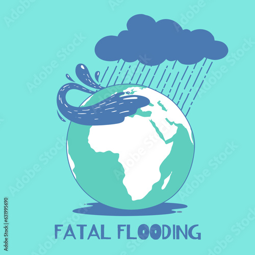 Disasters caused by abnormal weather, floods caused by heavy rain.