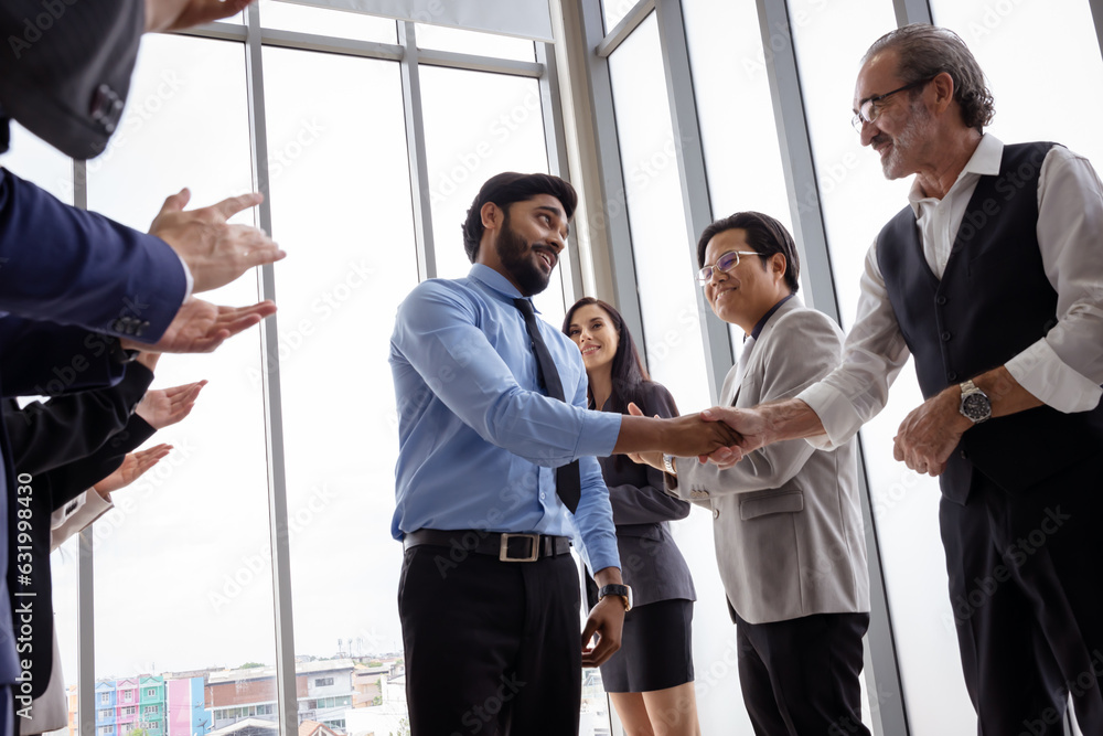 Group of multiethnic businessmen Get together for a brainstorming meeting to move the business forward. Group of multiethnic businessmen Get together for a brainstorming meeting to move the business forward.