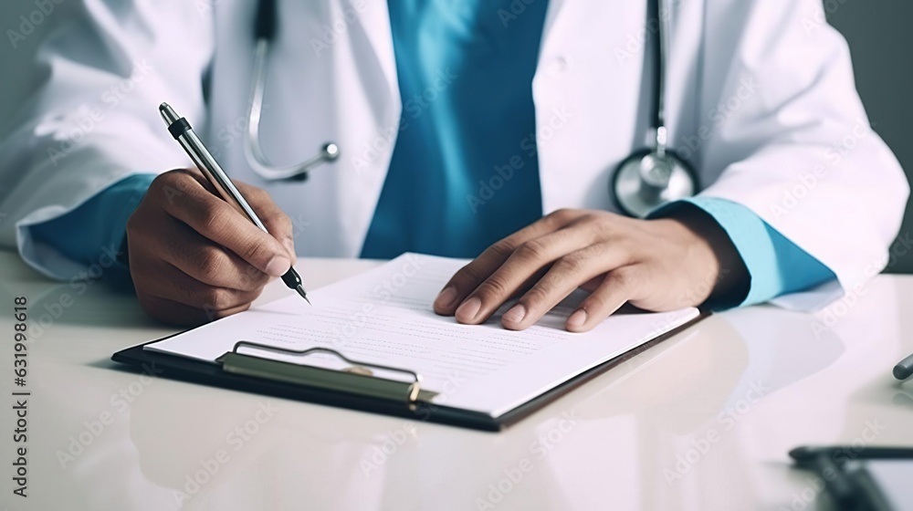 doctor writing notes on clipboard doctor writing notes on clipboard