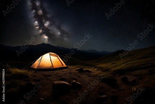 tent at night