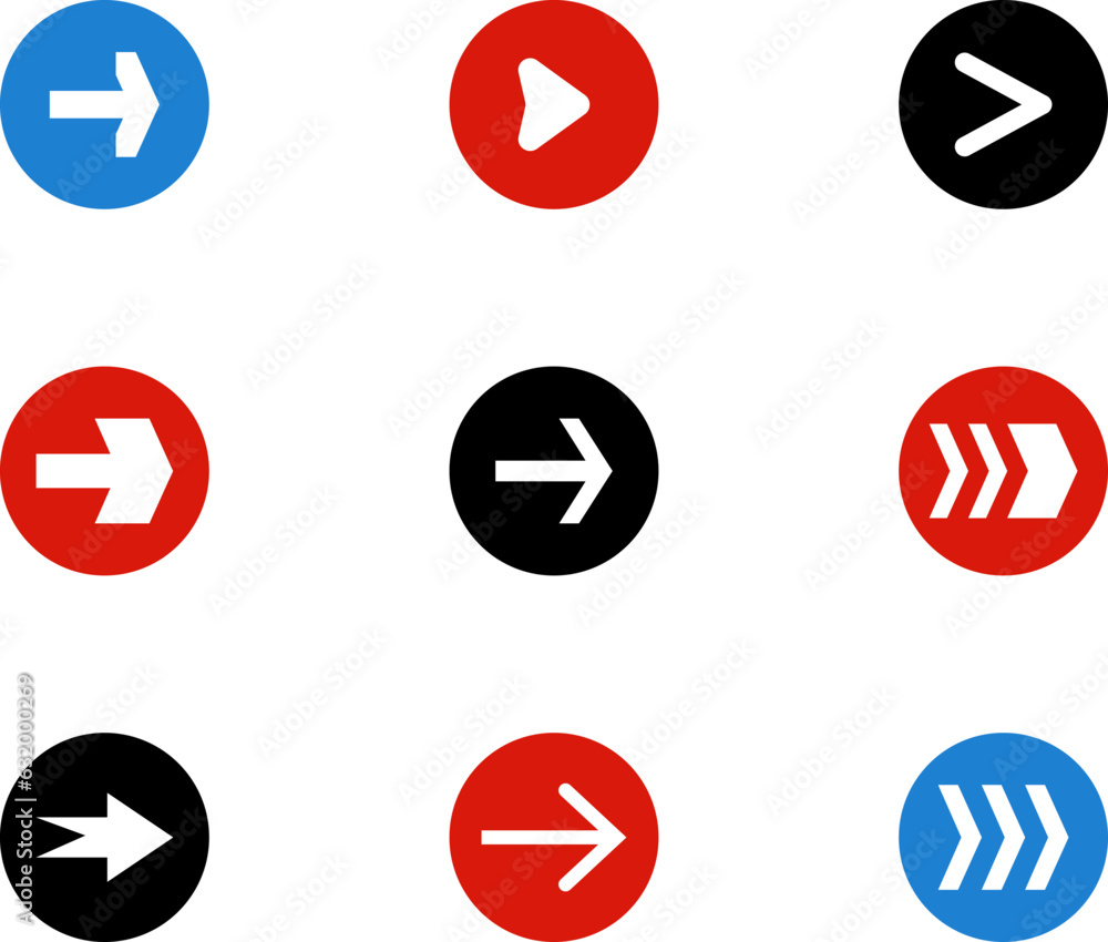 Plain round arrow icon vector. Plain round arrow icon vector.