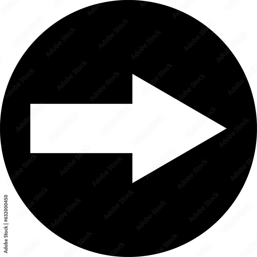 Plain round arrow icon vector. Plain round arrow icon vector.