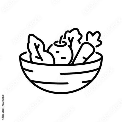 nutrient icon vector in line style
