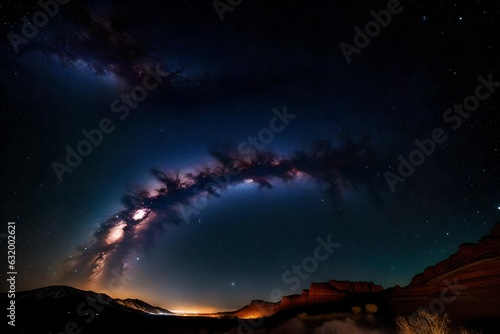 aurora borealis over the mountains