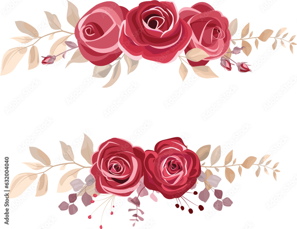 Bouquet with maroon flowers and green leaves.
maroon flower stems. Wedding invitation wallpaper, stationery, fashion prints. Bouquet with maroon flowers and green leaves.
maroon flower stems. Wedding invitation wallpaper, stationery, fashion prints.