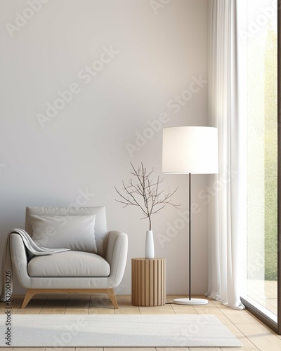 modern living room with white sofa