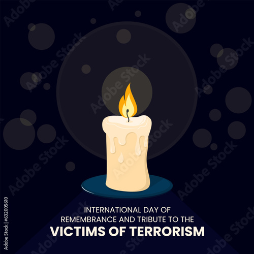 Melting candle icon cartoon vector illustration good for International Day of Remembrance and tribute to the victims of terrorism