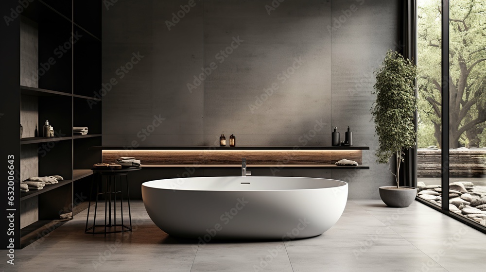 Modern Bathroom with Freestanding Soaking Tub Modern Bathroom with Freestanding Soaking Tub