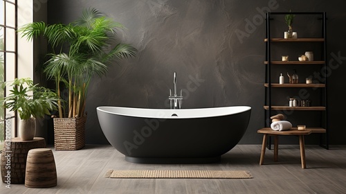 Modern Bathroom with Freestanding Soaking Tub