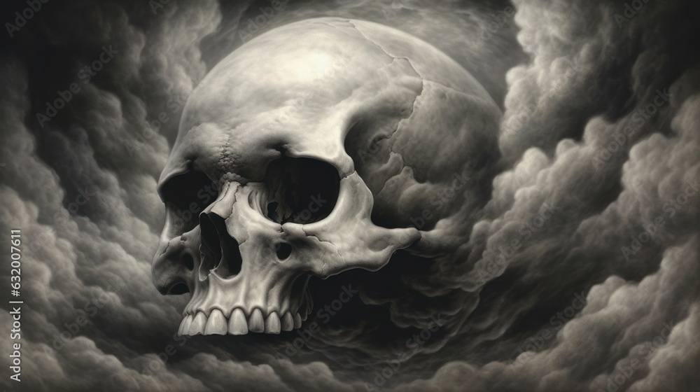 skull in smoke skull in smoke