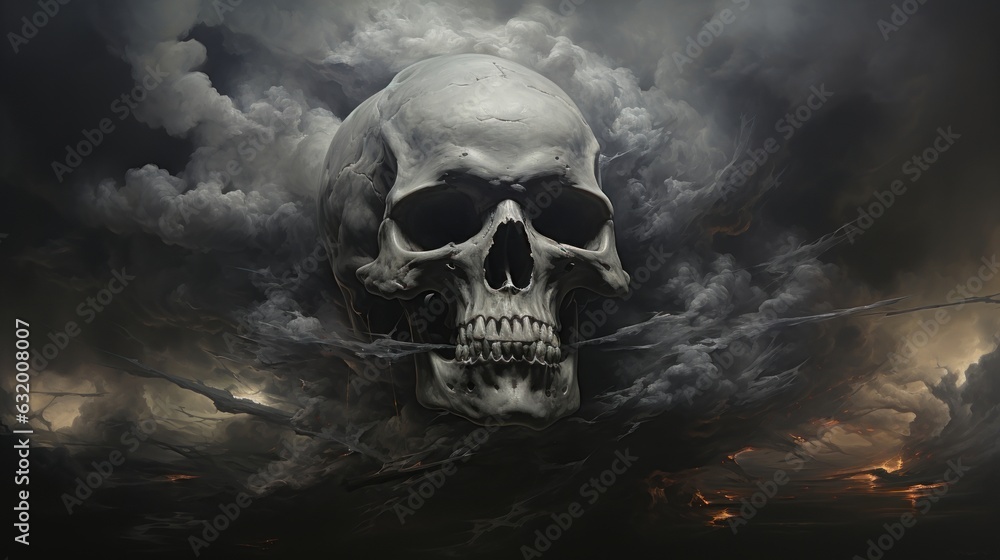 skull in smoke skull in smoke