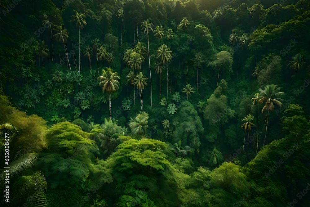 green forest in the morning green forest in the morning