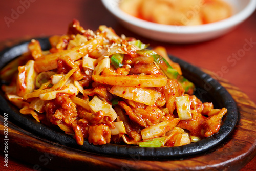 Korean spicy stir fried pork 