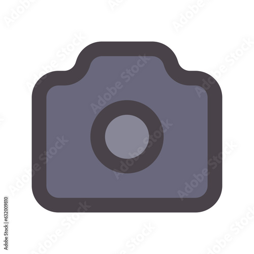 camera flat line icon