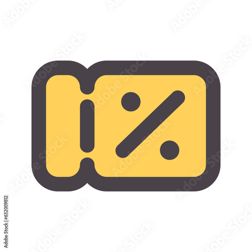Free Download coupon flat line icon - GFXLoad