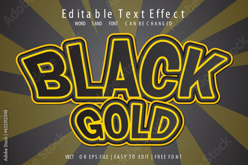 Free vector Black Gold text effect