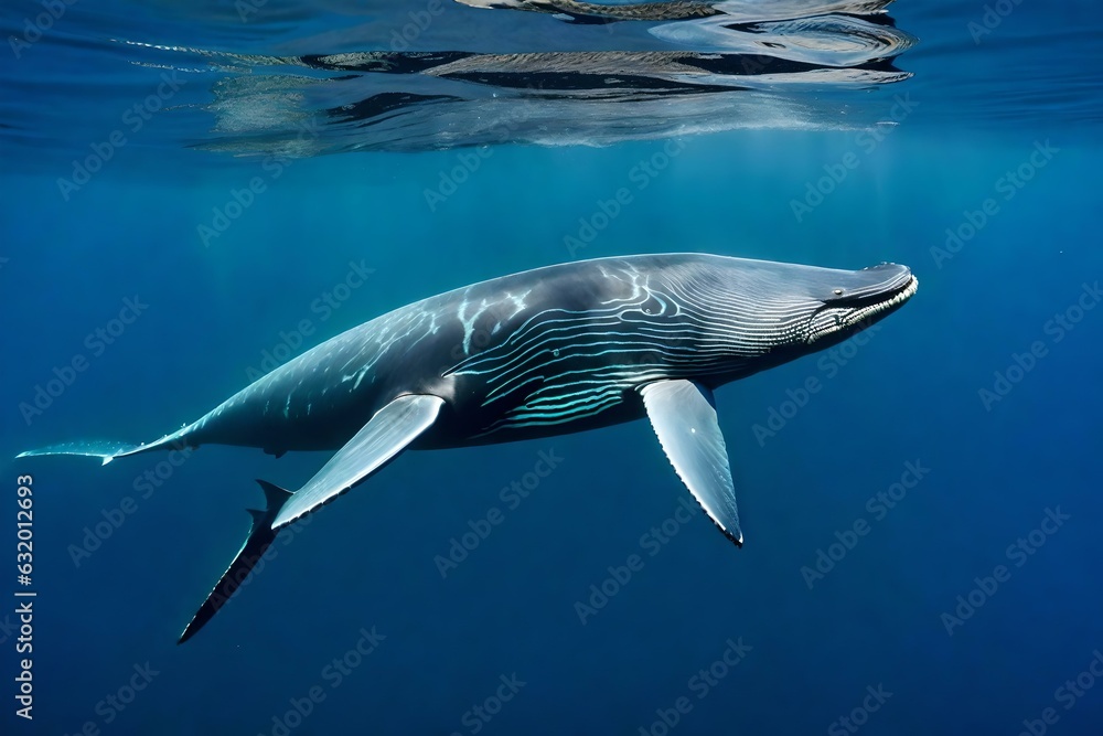 Fototapeta premium shark in the sea Created using generative AI tools