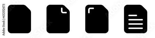 File icon set for document and data management
