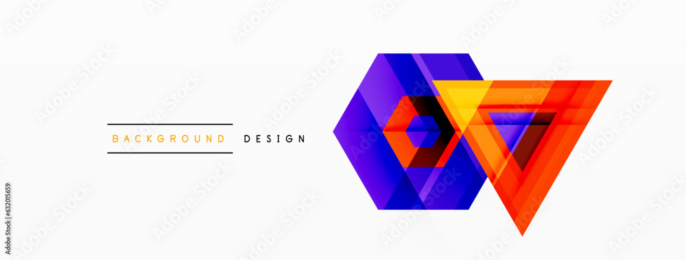 Geometric shapes vector design with dynamic shadow effect features a captivating composition, where precise forms intersect and overlap