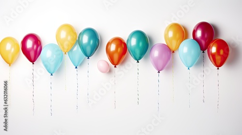 Multicolored balloons  isolated on white
