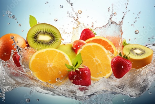 Dynamic Fruit Juice Splash: Capturing the Playful Essence Generative AI